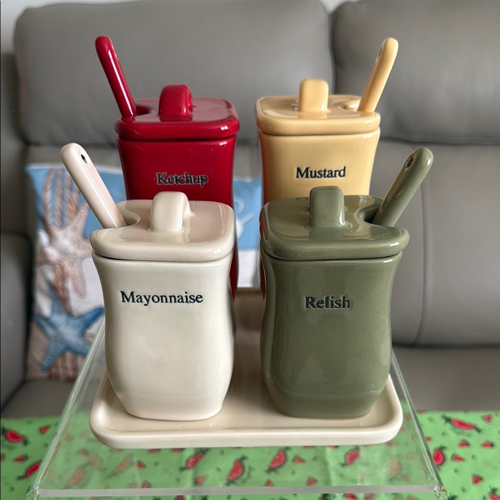 SOLD Longaberger Condiment Set